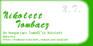 nikolett tombacz business card